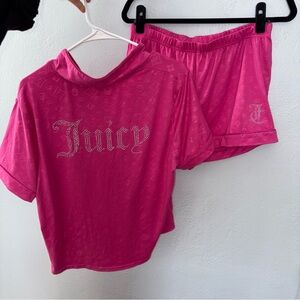 Juicy Couture Iconic Pink Logo Women's Sleepwear Set